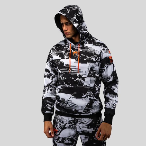 суичър ufc zenith by venum authentic fight week men's white pullover hoodie 3