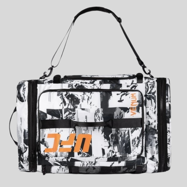 спортен сак ufc zenith by venum fight week sports bags black/white/orange 2