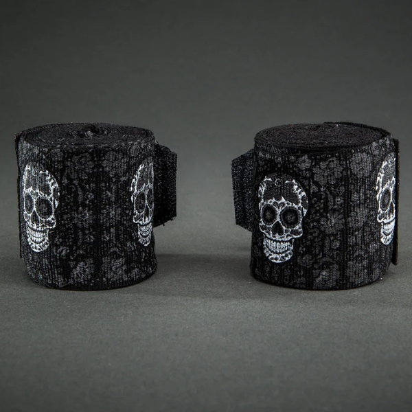 Бинтове за Бокс Venum Santa Muerte Handwraps - Black/White 4m
