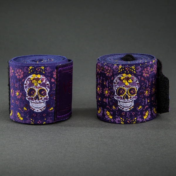 Бинтове за Бокс Venum Santa Muerte Handwraps - Dark Purple 3m