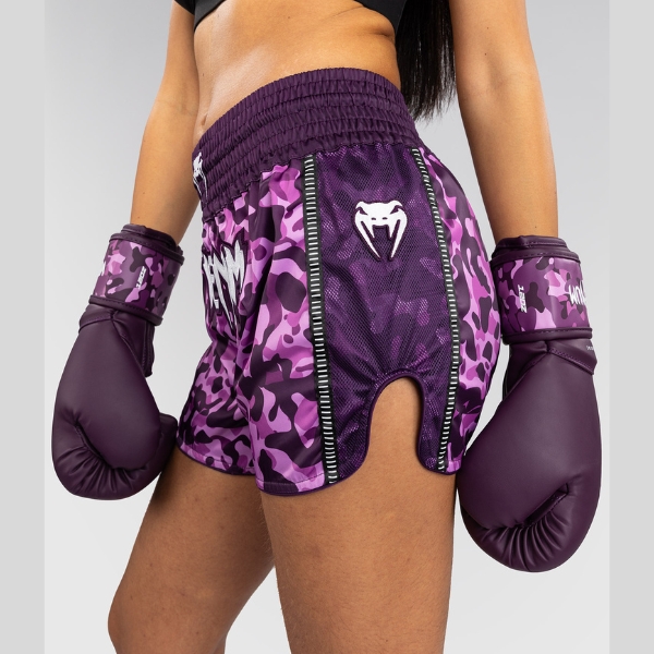 Муай Тай Шорти Venum Iris Muay Thai Shorts - Plum/Pink 2