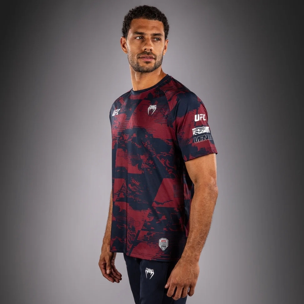 Тениска UFC Zenith by Venum Authentic Fight Week Men's Burgundy Performance Short Sleeve T-Shirt 1