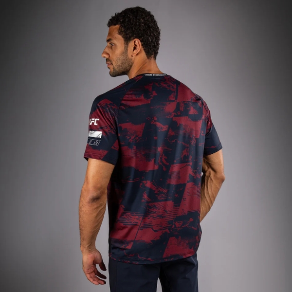 Тениска UFC Zenith by Venum Authentic Fight Week Men's Burgundy Performance Short Sleeve T-Shirt 2