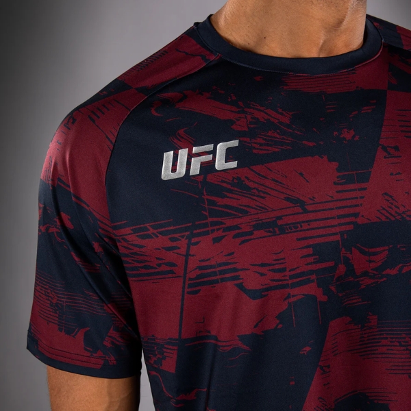 Тениска UFC Zenith by Venum Authentic Fight Week Men's Burgundy Performance Short Sleeve T-Shirt 3
