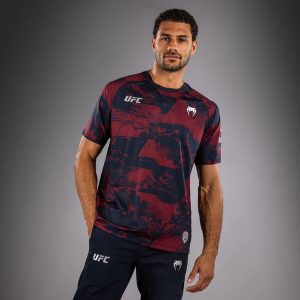 Тениска UFC Zenith by Venum Authentic Fight Week Men's Burgundy Performance Short Sleeve T-Shirt