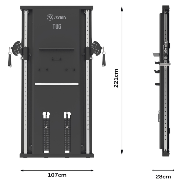 Стенен Фитнес Мултитренажор Amila Dap Machine Tug 4