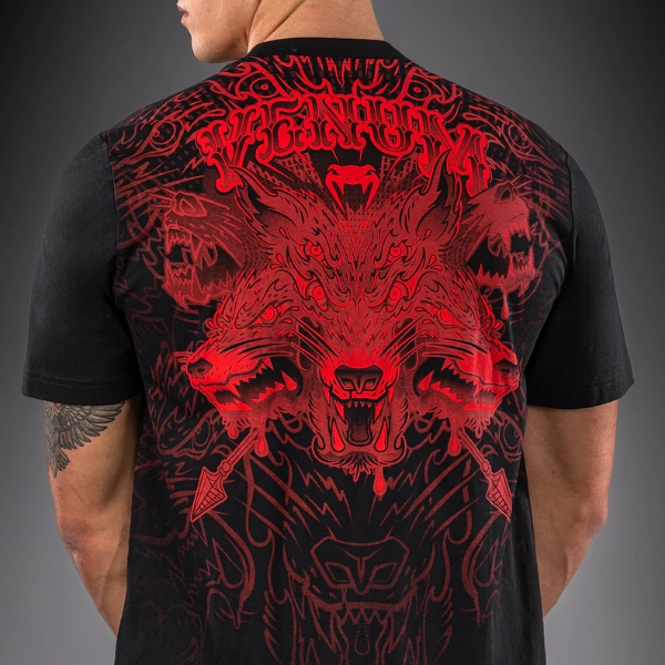 Тениска Venum Wolf Atak T-Shirt - Black Red 3
