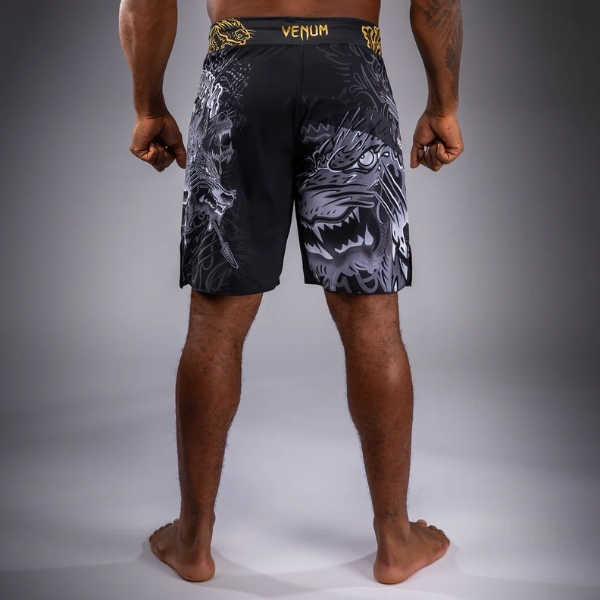 шорти venum wolf atak fightshorts - black grey 1