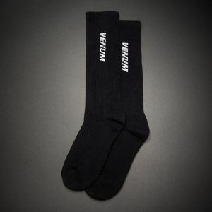 чорапи за бокс venum essential over-the-calf socks - black white