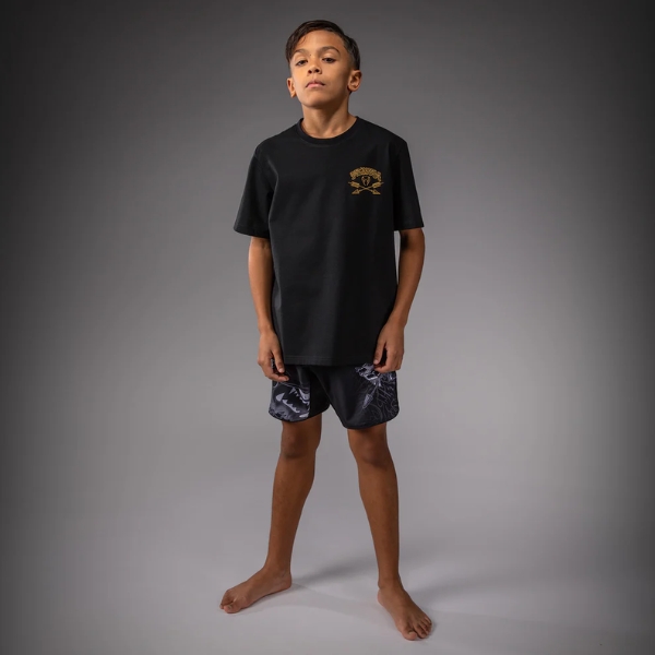 детска тениска venum wolf atak kids t-shirt - black/grey 1