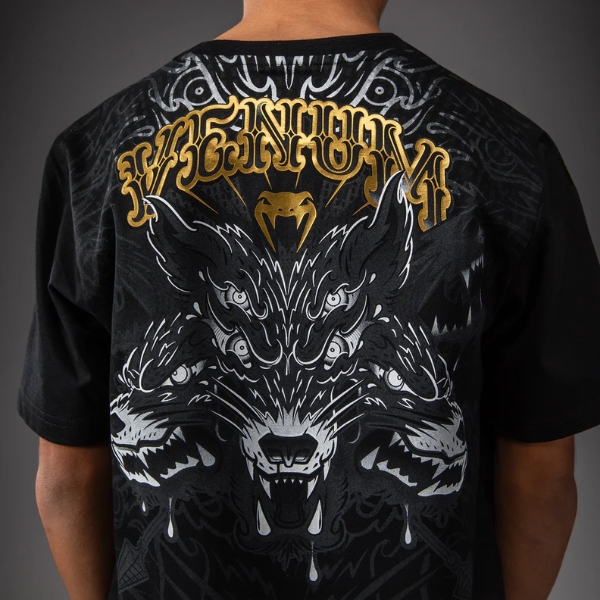 детска тениска venum wolf atak kids t-shirt - black/grey 2
