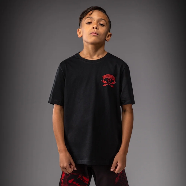 детска тениска venum wolf atak kids t-shirt - black/red 1