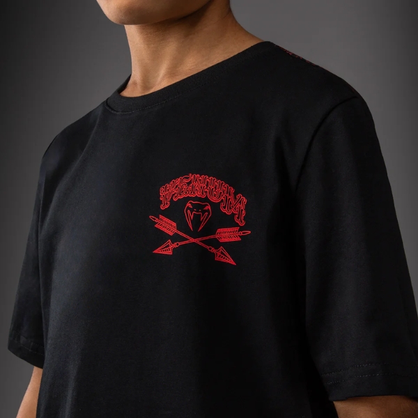 детска тениска venum wolf atak kids t-shirt - black/red 2