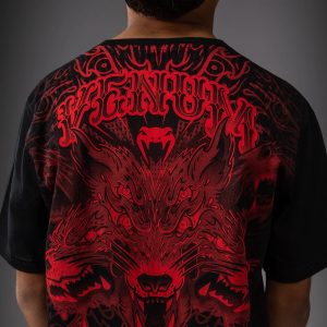 детска тениска venum wolf atak kids t-shirt - black/red 3