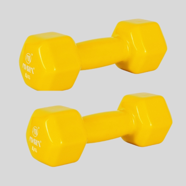 гири amila vinyl dumbbell 2x4кг