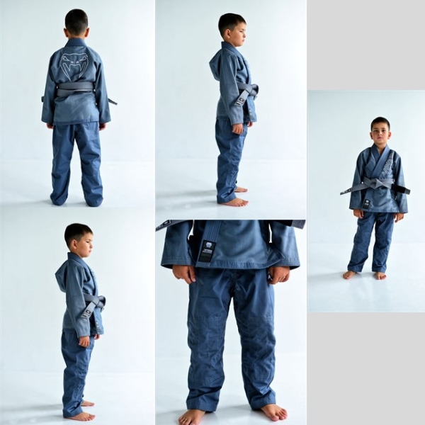 кимоно за бразилско джиу джицу venum contender kids grey/blue 1