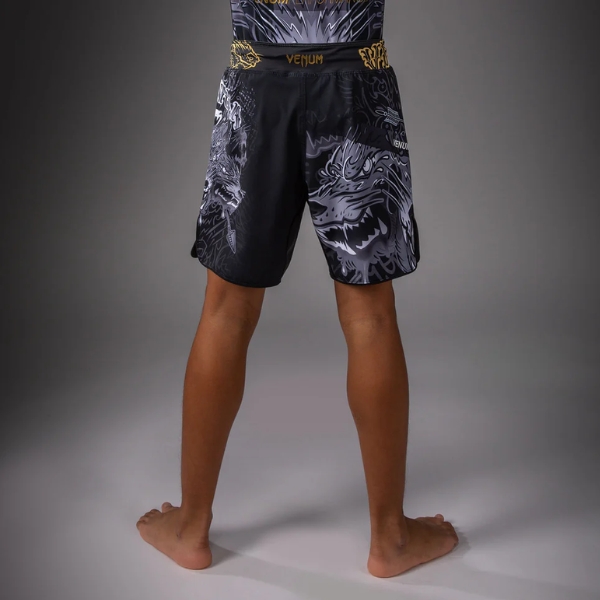 детски шорти venum wolf atak kids fightshorts - black/grey 1