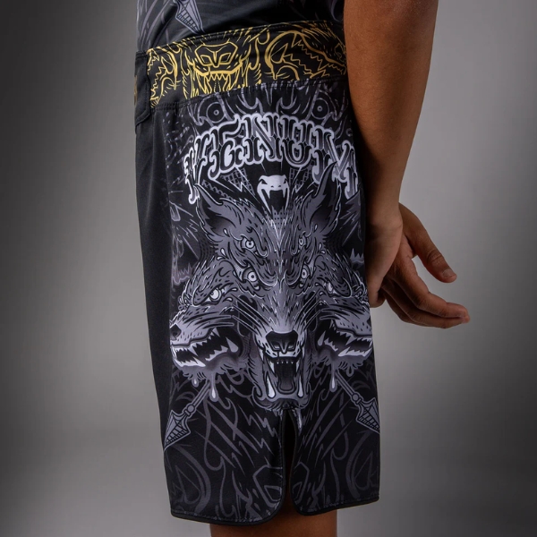 детски шорти venum wolf atak kids fightshorts - black/grey 3