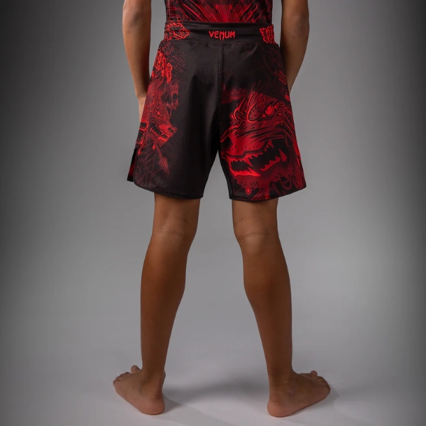 детски шорти venum wolf atak kids fightshorts - black/red 1