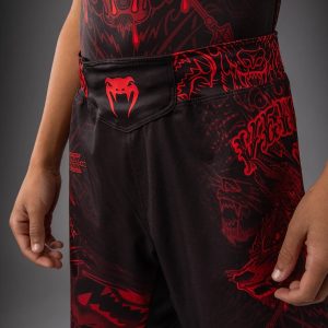 детски шорти venum wolf atak kids fightshorts - black/red 2
