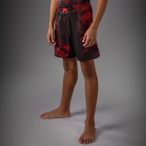 детски шорти venum wolf atak kids fightshorts - black/red