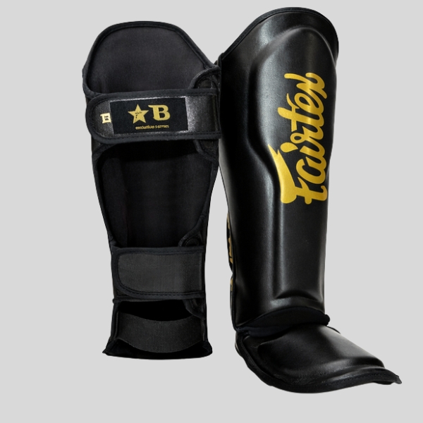 протектори за крака fairtex black/gold 1