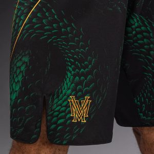 шорти venum matupa fightshorts - black/green/gold 3