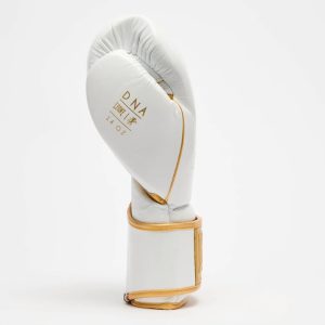 боксови ръкавици leone dna premium GN002 white страничен изглед