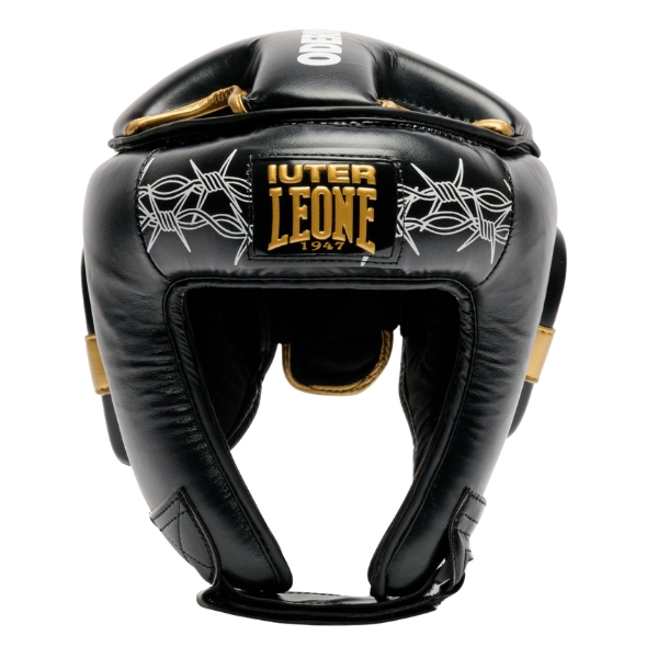 каска за бокс leone x iuter heddgear barbedwired предна част графики