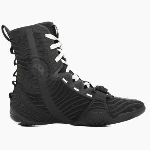 Боксови обувки Nike HyperKO 3 черно и бяло изглед отстрани