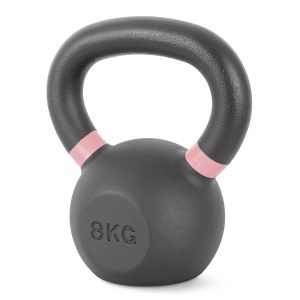 AMILA чугунена пудовка 8кг с прахово покритие – kettlebell за фитнес тренировки