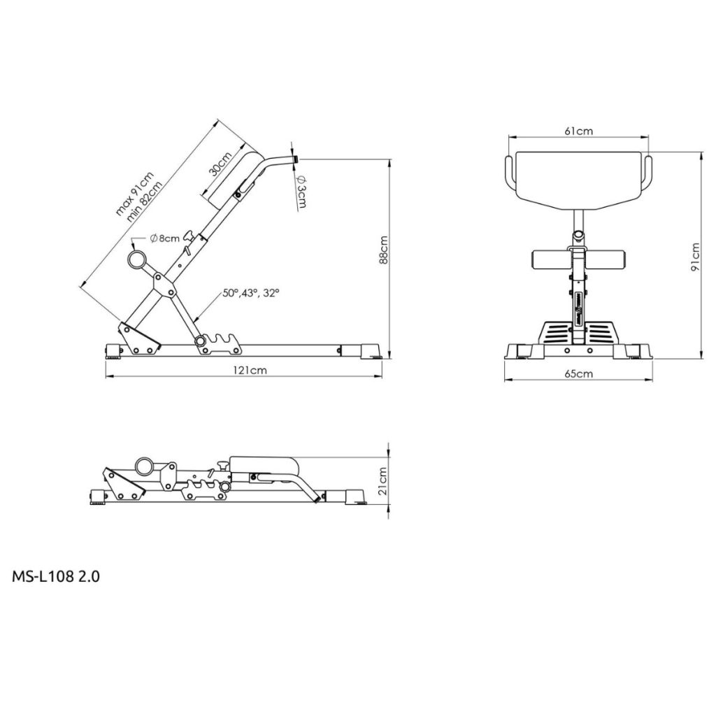 Хиперекстензия Marbo Sport MS-L108 2.0 за укрепване на гърба