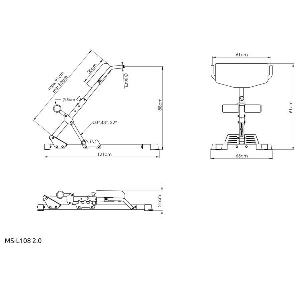 Хиперекстензия Marbo Sport MS-L108 2.0 за укрепване на гърба