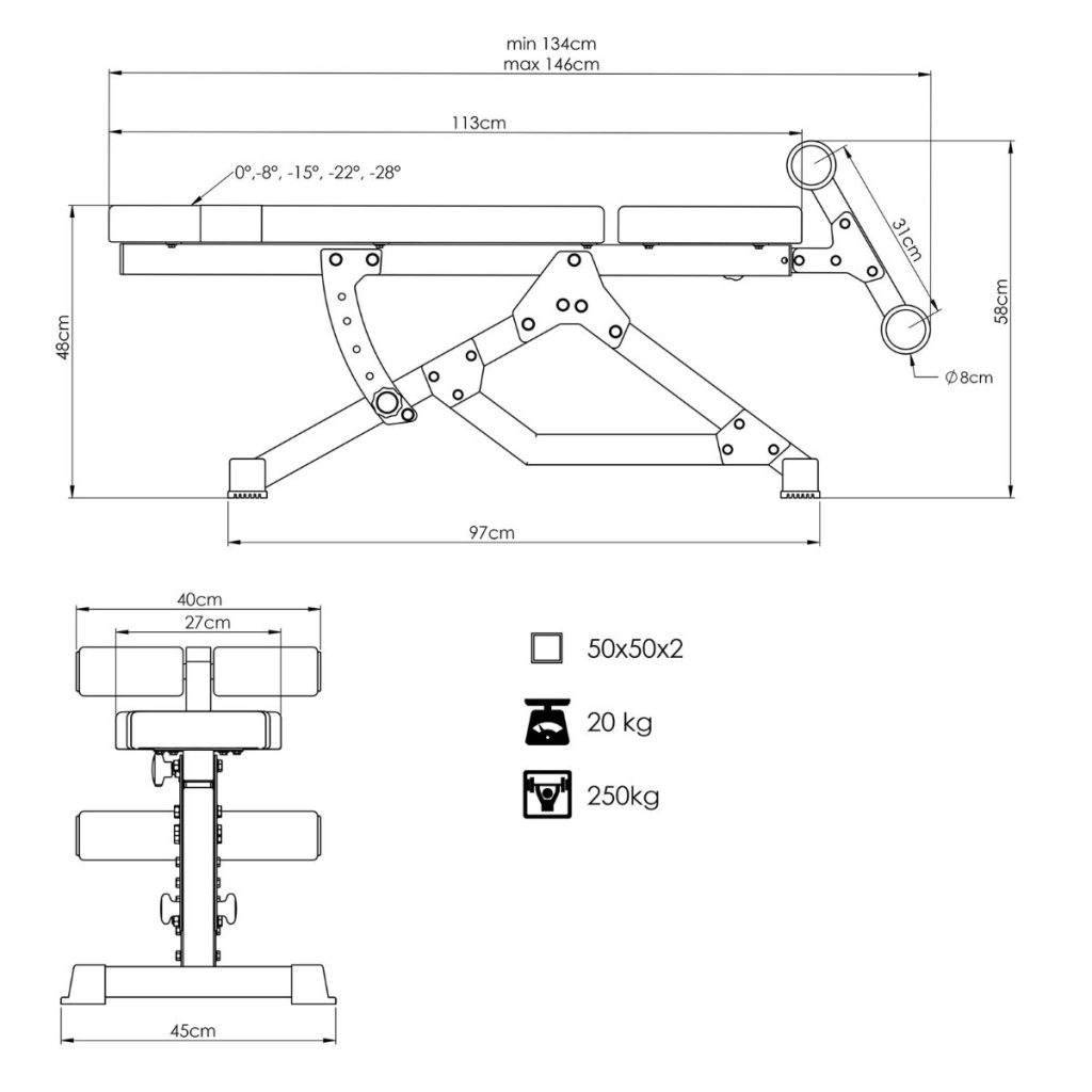Пейка за коремни мускули Marbo Sport MS-L110 2.0 за ABS тренировка