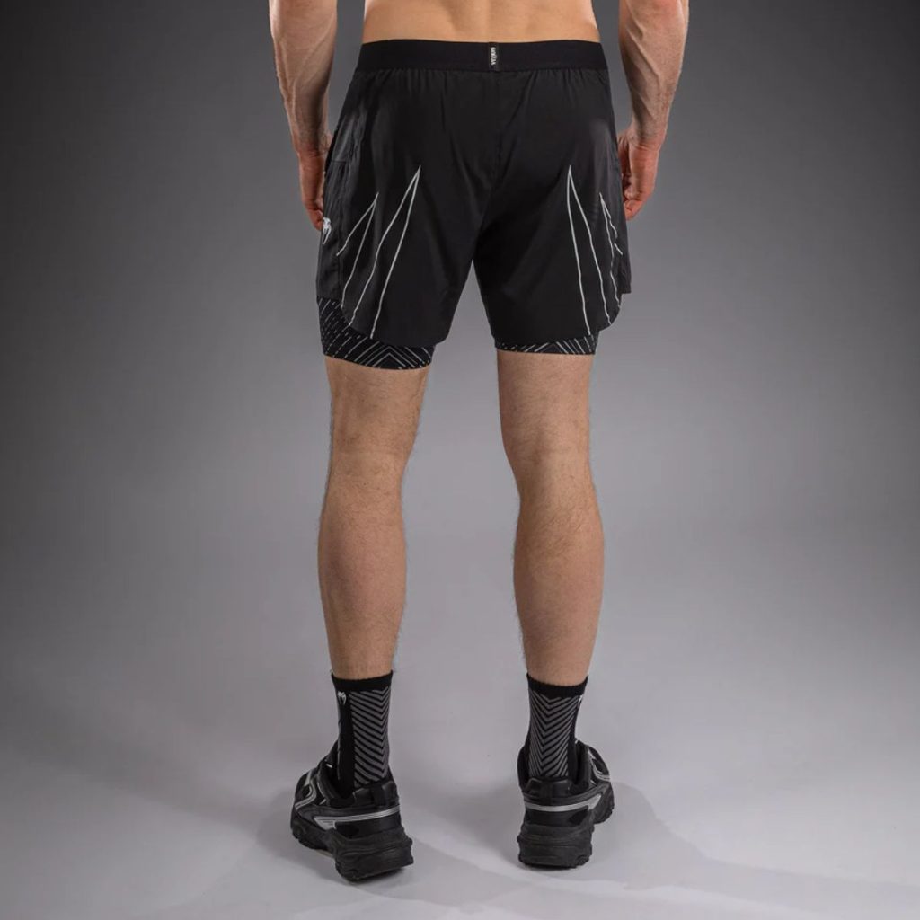 Шорти Venum Midnight Fury Training Shorts – Black/Grey/Silver – изглед отстрани