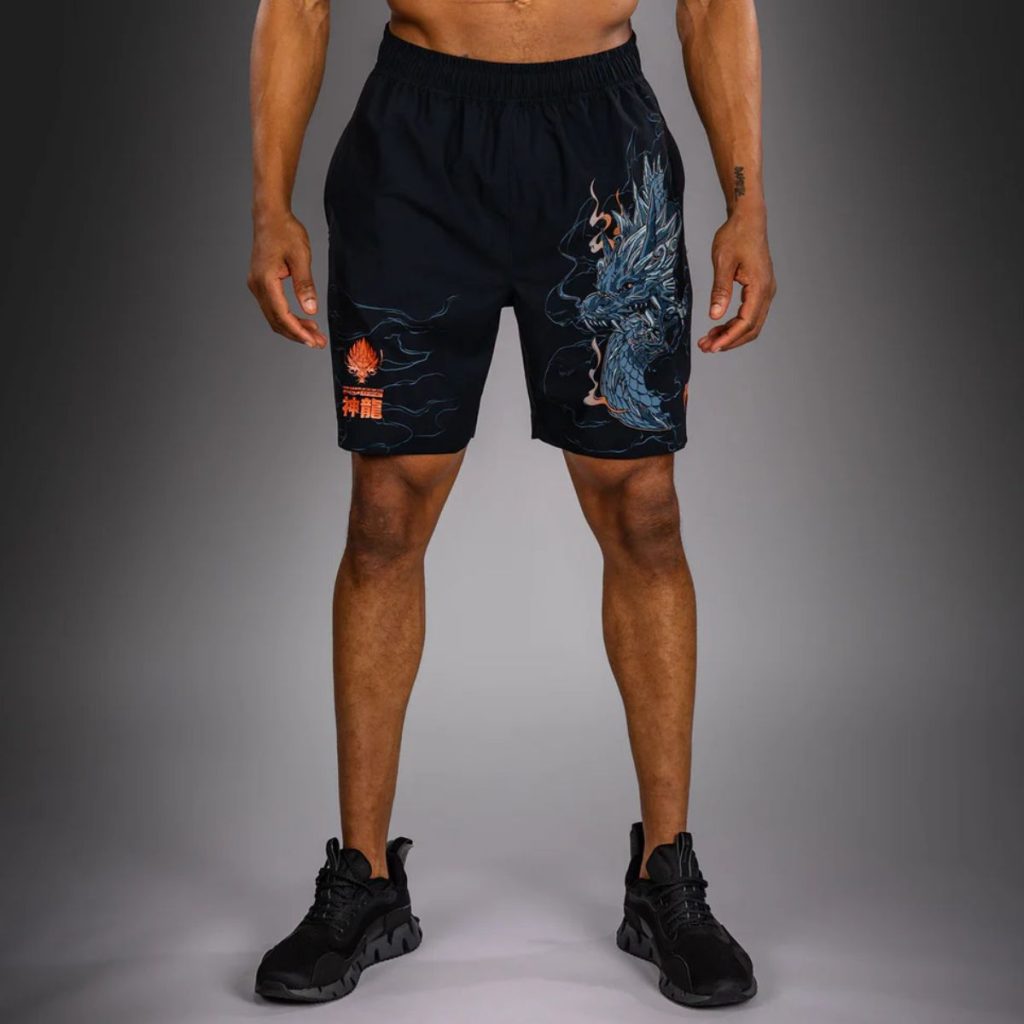 Шорти Venum Thunder Dragon Training Shorts Black/Grey/Copper – изглед отпред