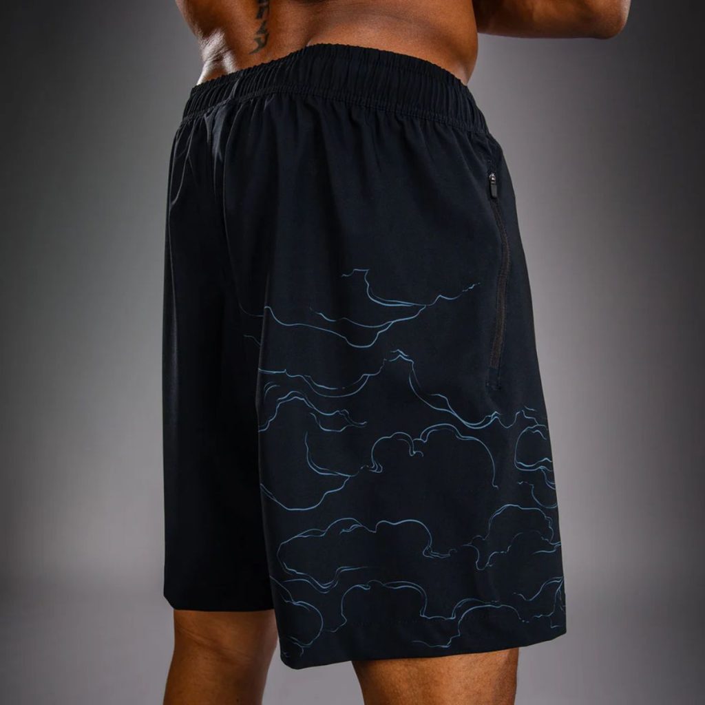 Шорти Venum Thunder Dragon Training Shorts Black/Grey/Copper – изглед отзад