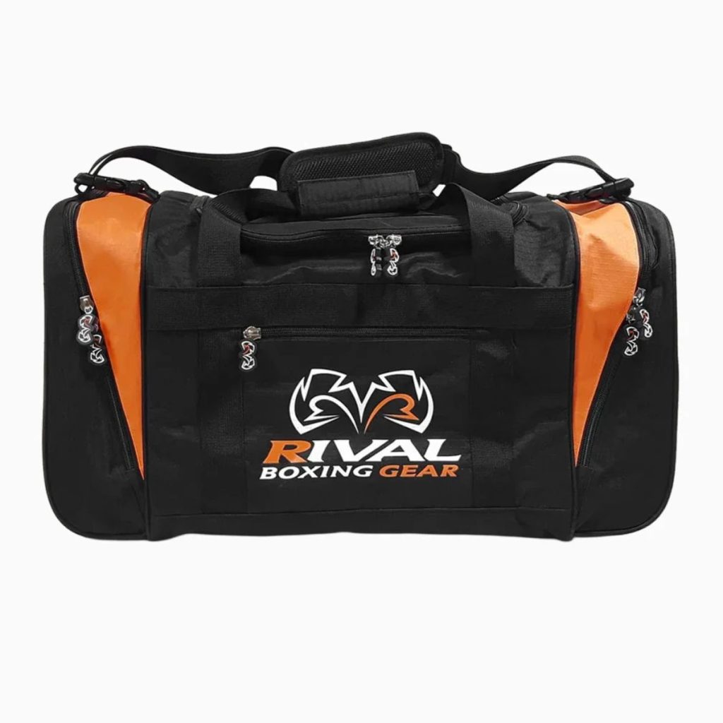 Спортен сак Rival RGB20 – черно-оранжев, преден изглед