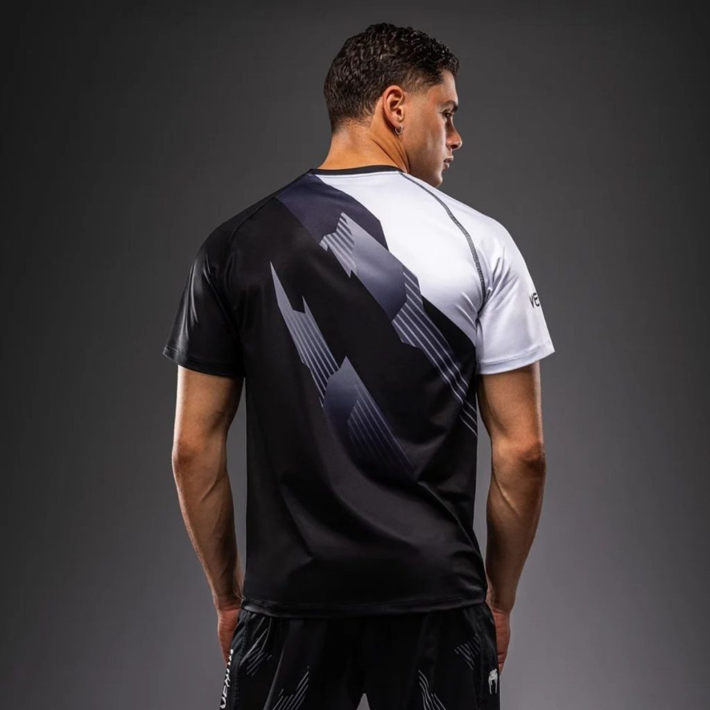 Тениска Venum No-Gi 6.0 Dry Tech T-Shirt – Black/White – страничен изглед