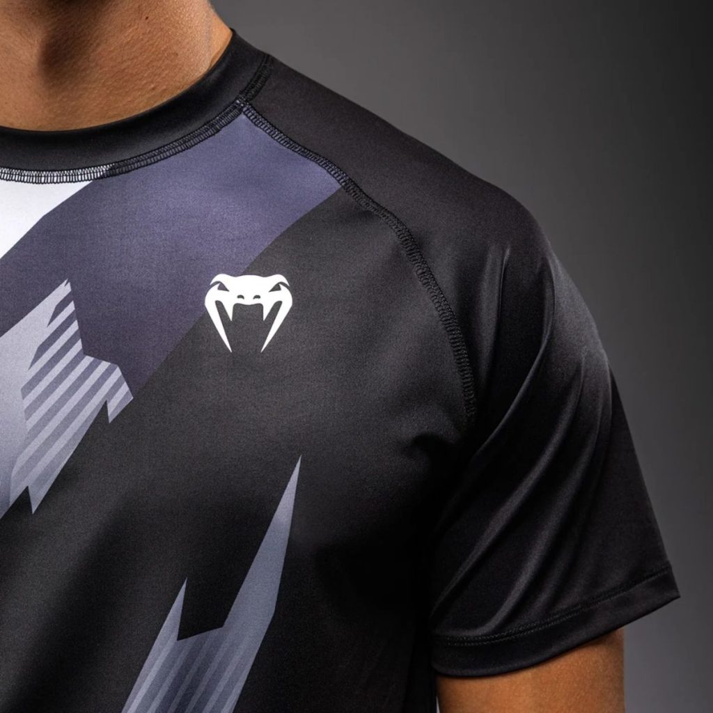 Тениска Venum No-Gi 6.0 Dry Tech T-Shirt – Black/White – заден изглед
