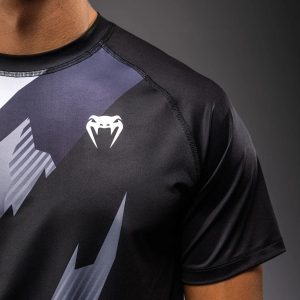 Тениска Venum No-Gi 6.0 Dry Tech T-Shirt – Black/White – заден изглед