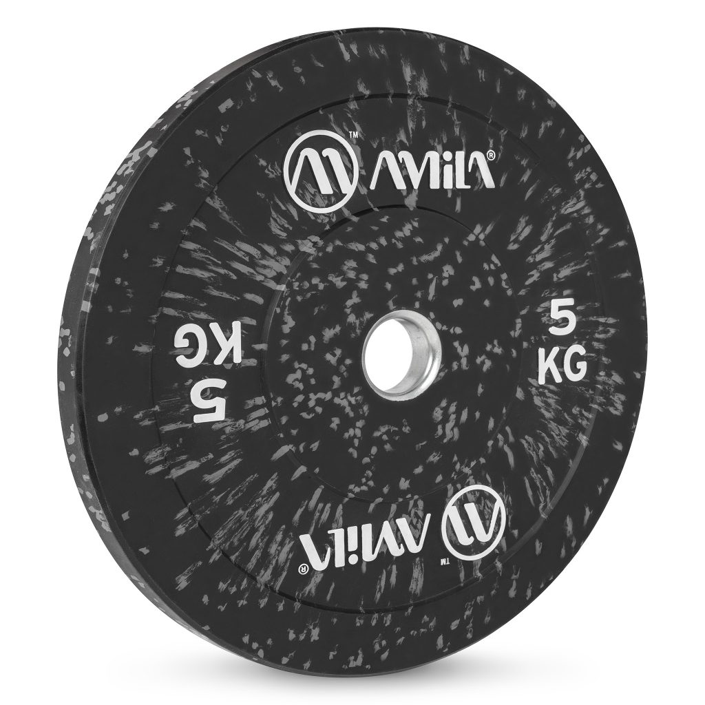 Олимпийски гумиран диск AMILA Splash Bumper Slim 5 кг 84836 – под ъгъл