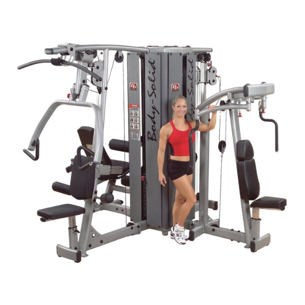 Базова рамка за мултистанция Body-Solid ProDual DGYM (4 × 95 кг) – общ вид