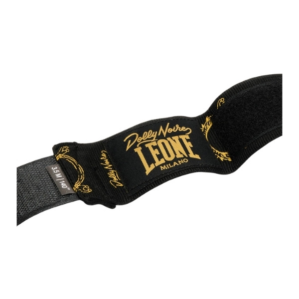 Бинтове за Бокс Leone X Dolly Noire DENARI 350 см черни – детайл велкро