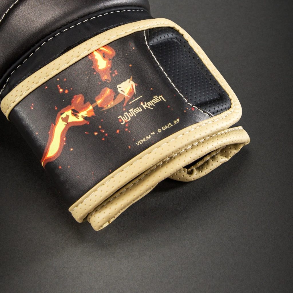 Боксови Ръкавици Jujutsu Kaisen x Venum Sukuna Impact Evo Black/Beige – детайл велкро