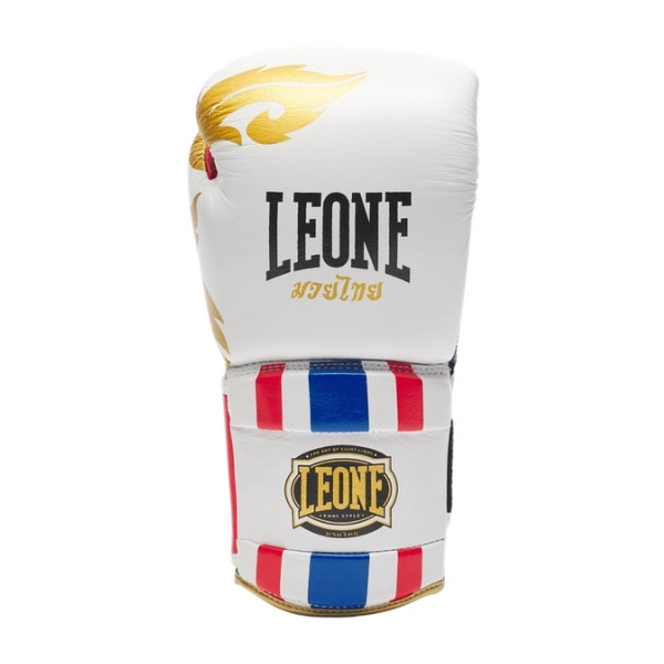 Боксови ръкавици Leone Thai Style GN114 бели – отпред