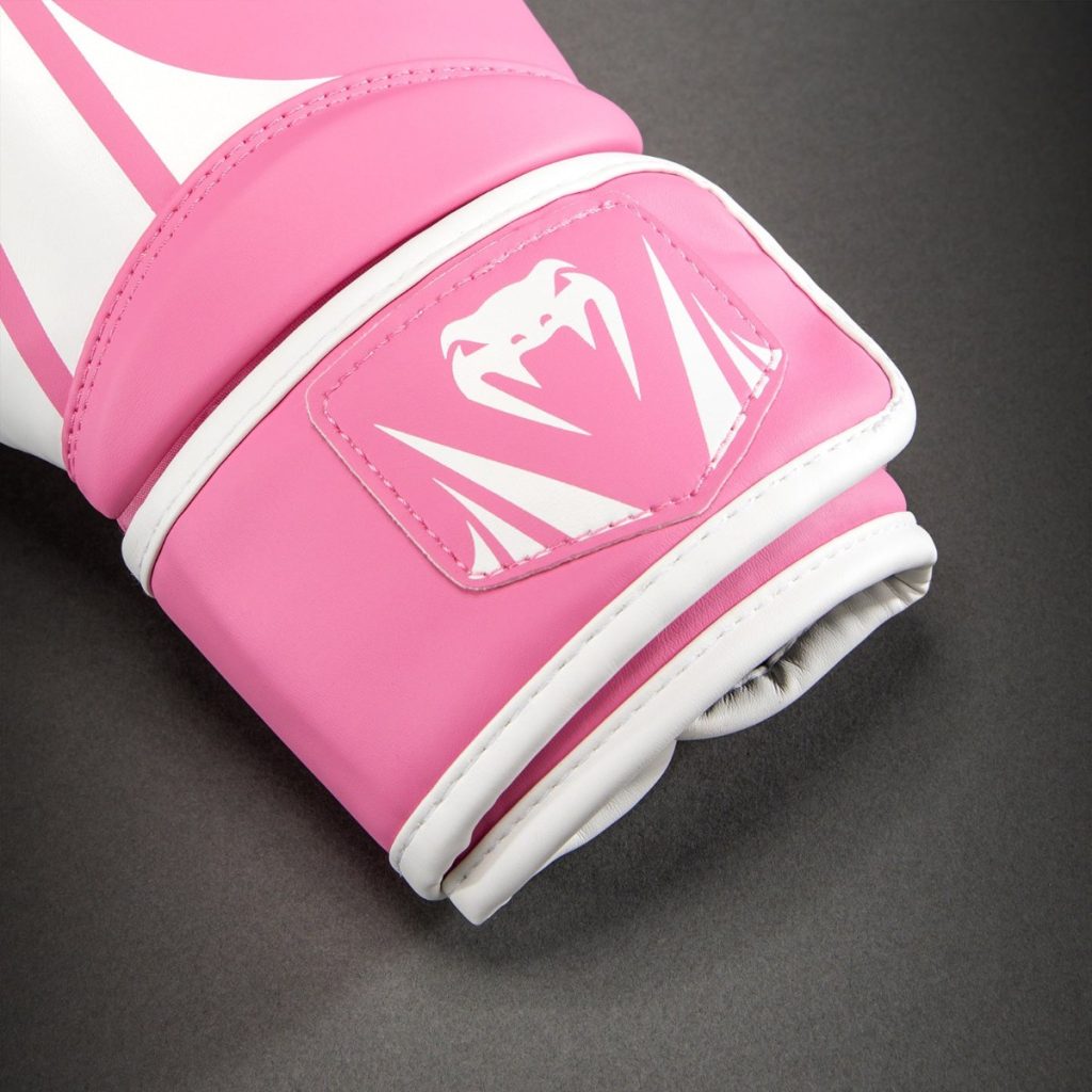 Боксови Ръкавици Venum Challenger 2.5 Pink/White – детайл маншет