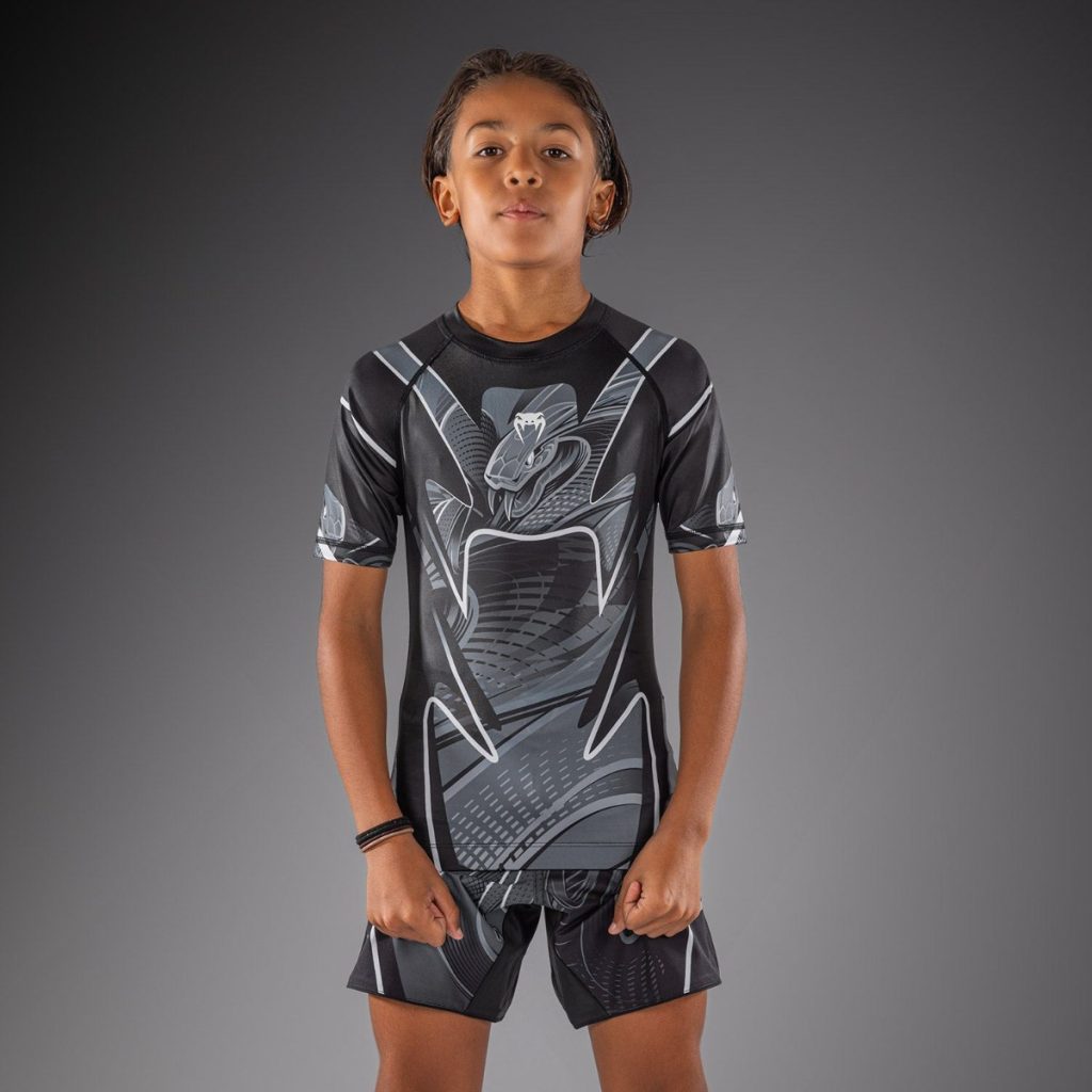 Детски Рашгард Venum Crimson Viper 2.0 Kids Black/Grey – отпред