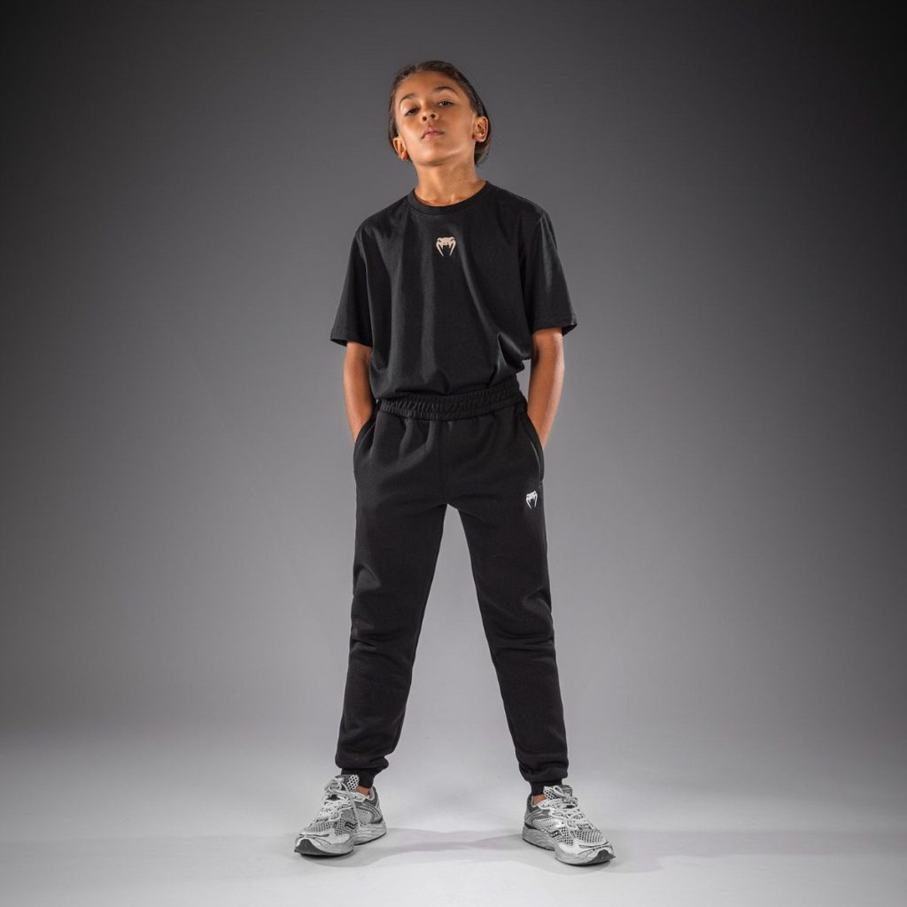 Детски Спортен Екип Venum Attack Fleece & Weave Black – долнище – детайл маншет