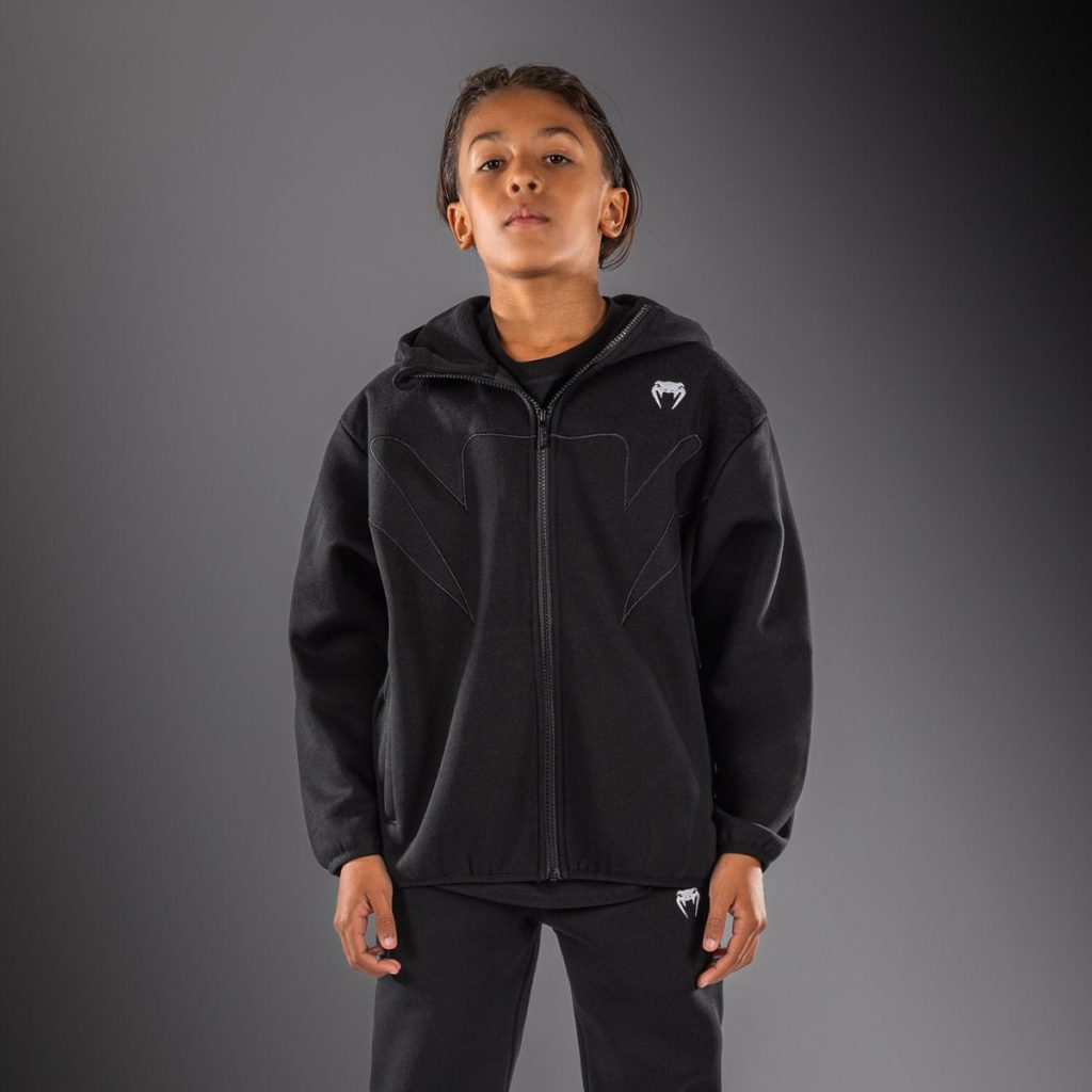 Детски Спортен Екип Venum Attack Fleece & Weave Black – горнище – отпред